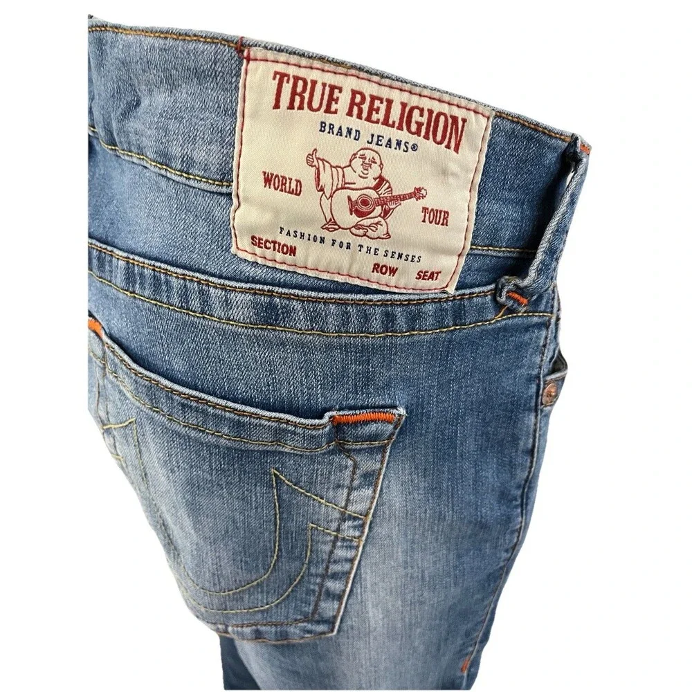 True Religion Rocco Relaxed Skinny Men's Jeans - Size 38-40 x 32 - Medium Wash